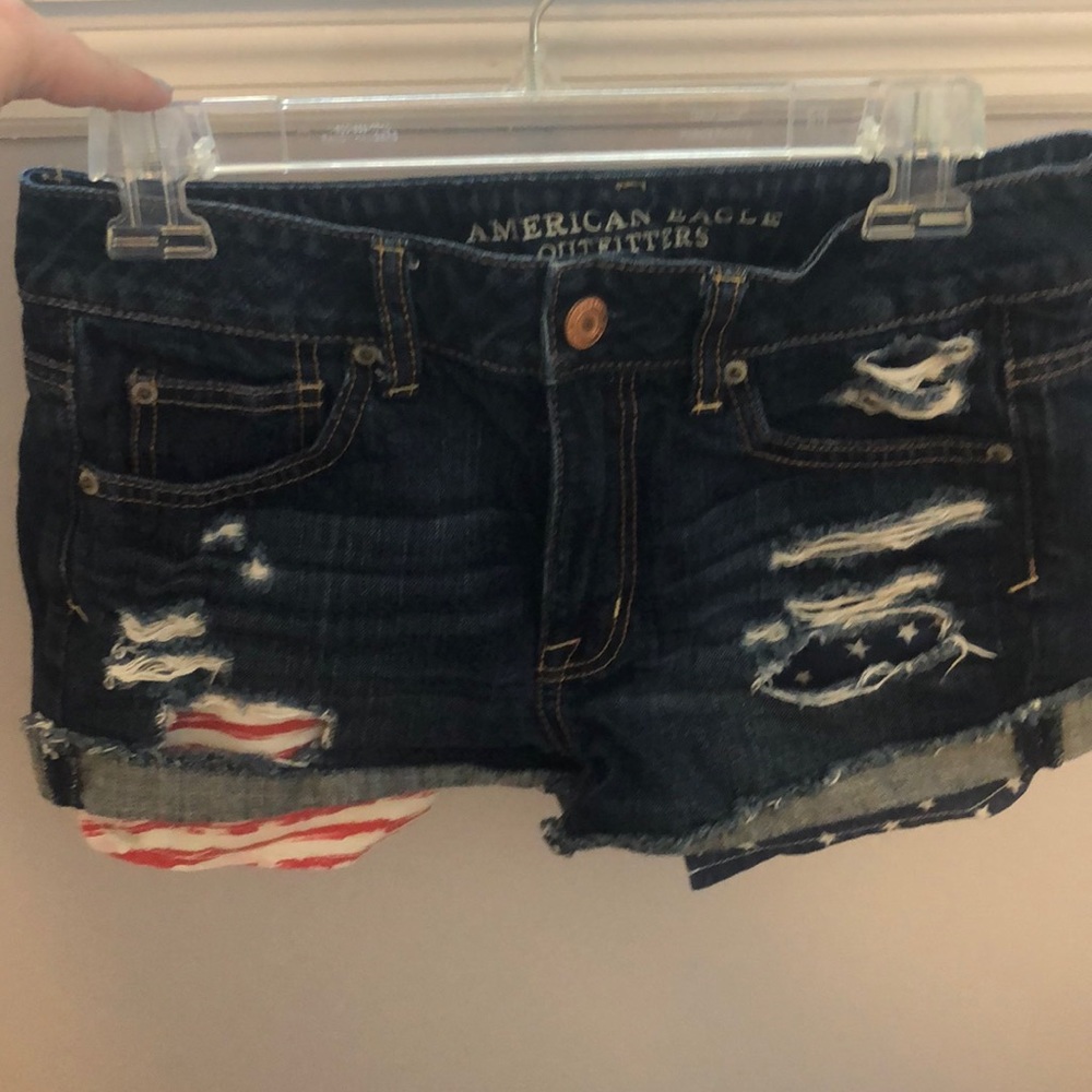 American Flag- American Eagle Shorts SIZE 4
